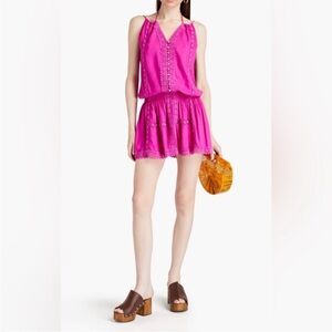 EUC Melissa Odabash Chelsea Dress/Cover Up with Lace and Adjustable Ties